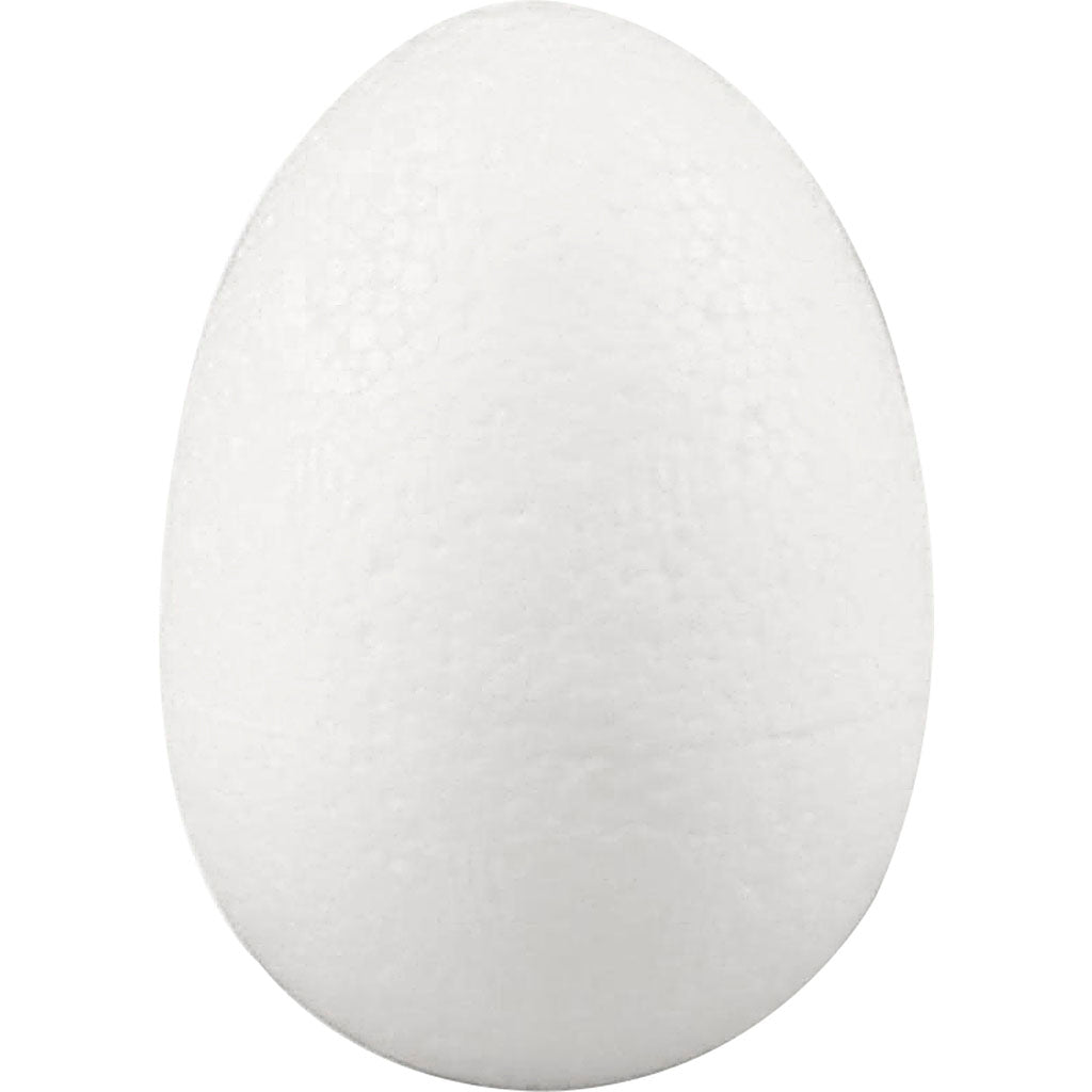Polystyrene Eggs, H: 7 cm, white, 50 pc