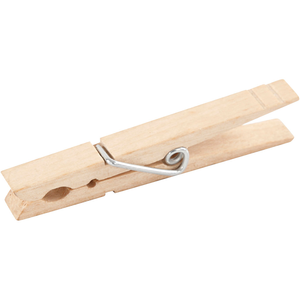 Clothes Pegs, L: 80 mm, W: 10 mm, 10 pc