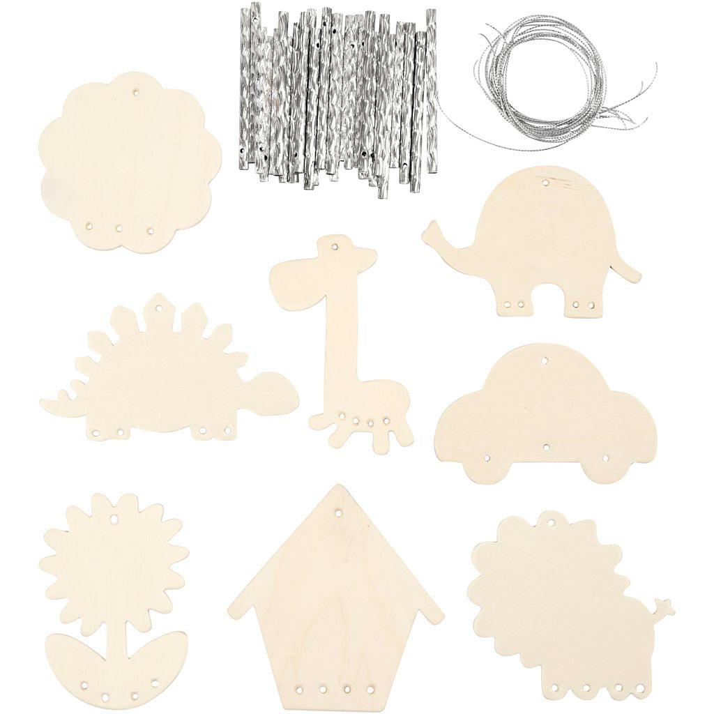 Wind Chimes, size 9-14 cm, thickness 2 mm, 24 pc