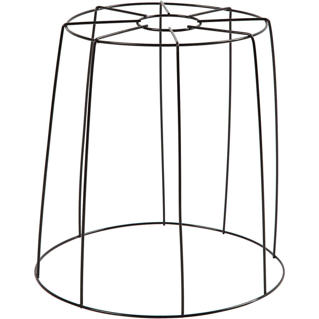 Lamp Shade, H: 20 cm, dia. 15,5-20 cm, black