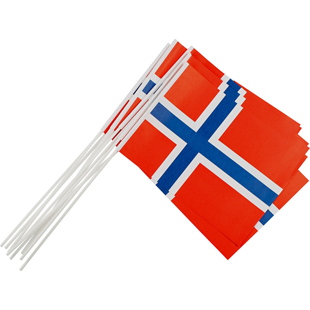 Waving Flags, size 20x25 cm, 10 pc, Norway