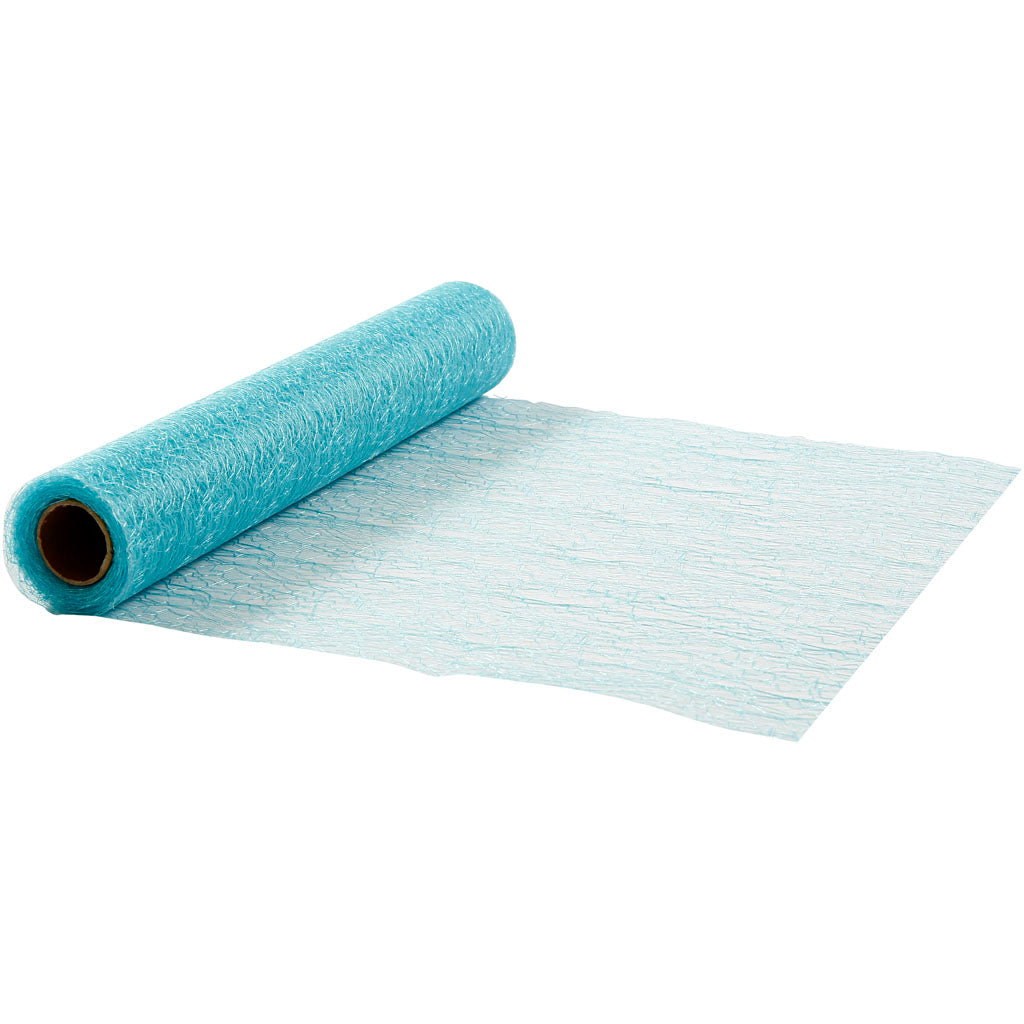 Table runner, W: 30 cm, turquoise, 10 m/ 1 roll