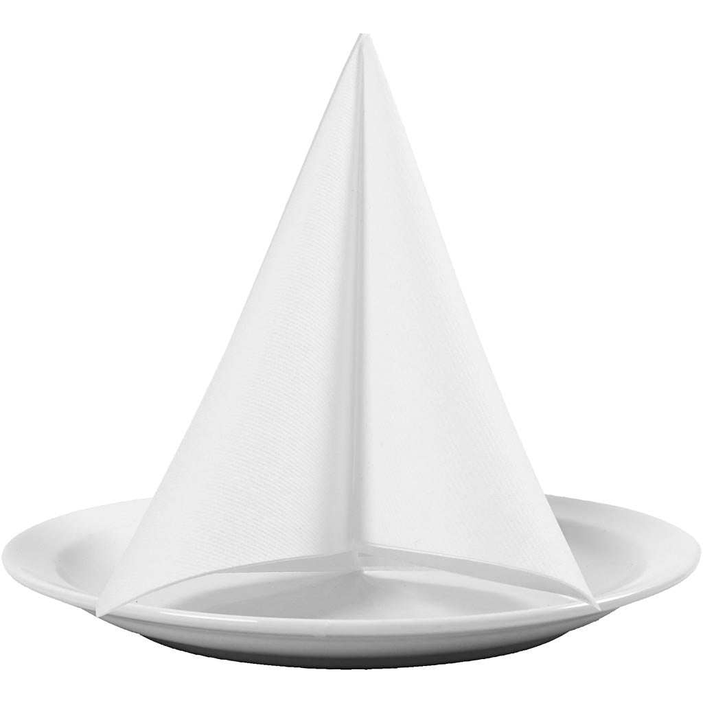 Table Napkins, size 40x40 cm, 60 g, white, 20 pc