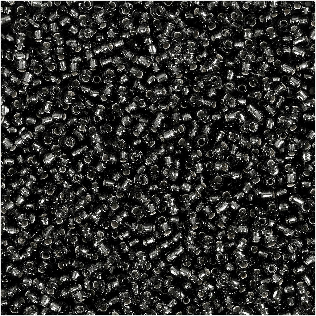 Rocaille Seed Beads, dia. 1,7 mm, size 15/0, hole size 0,5-0,8 mm, grey green, 500 g/ 1 bag