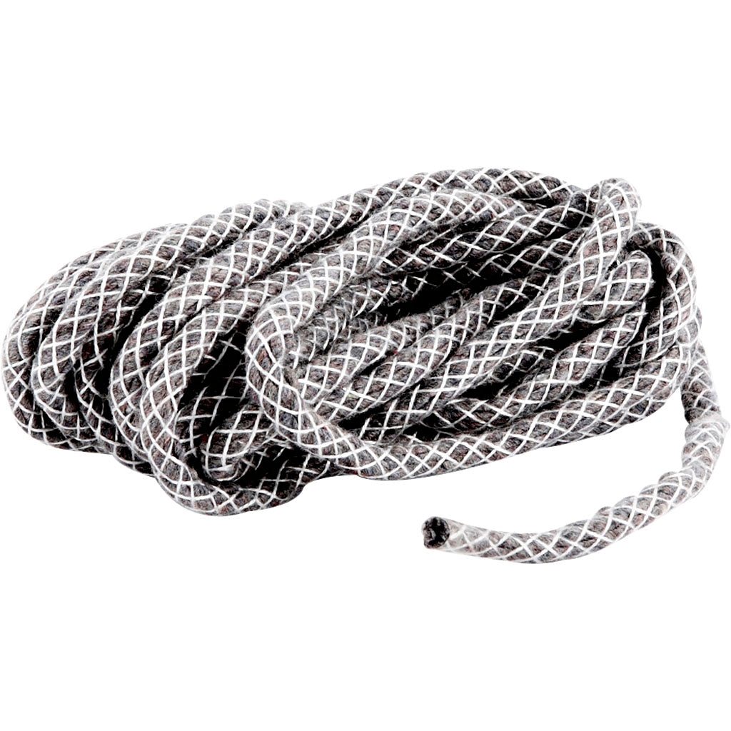 Wick for Outdoor Candles, Suitable for candles with a maximum diameter of 12 cm., thickness 5 mm, 5 m