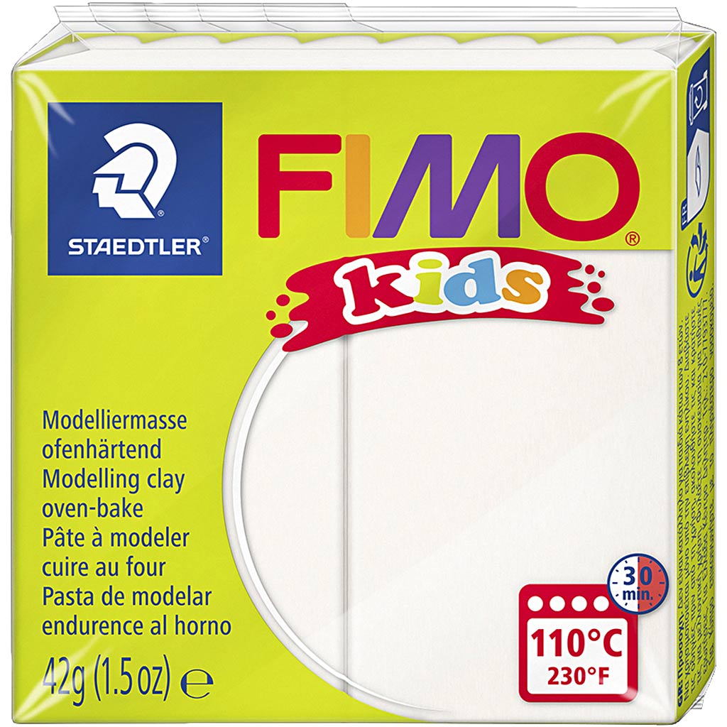 FIMO® Kids Clay, white, 42 g