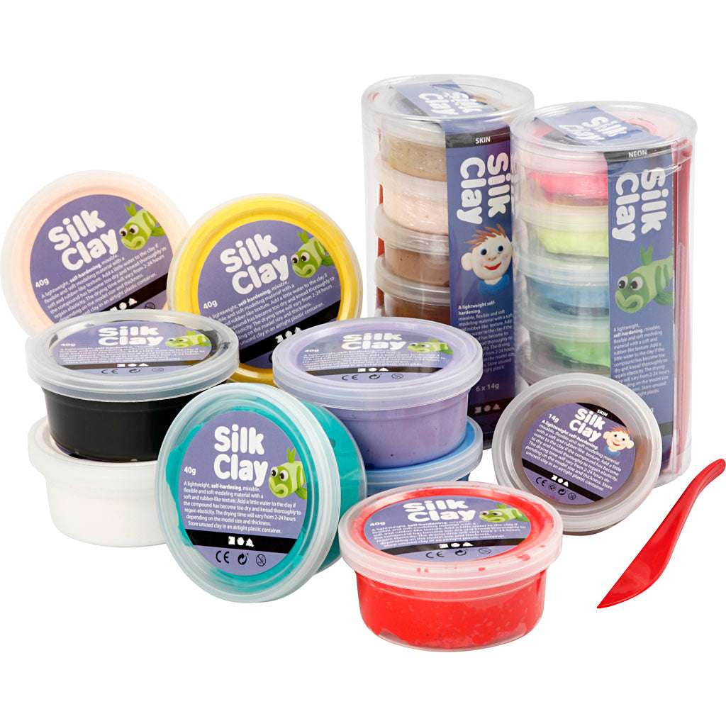 Silk Clay®, assorted colours, 22 tub
