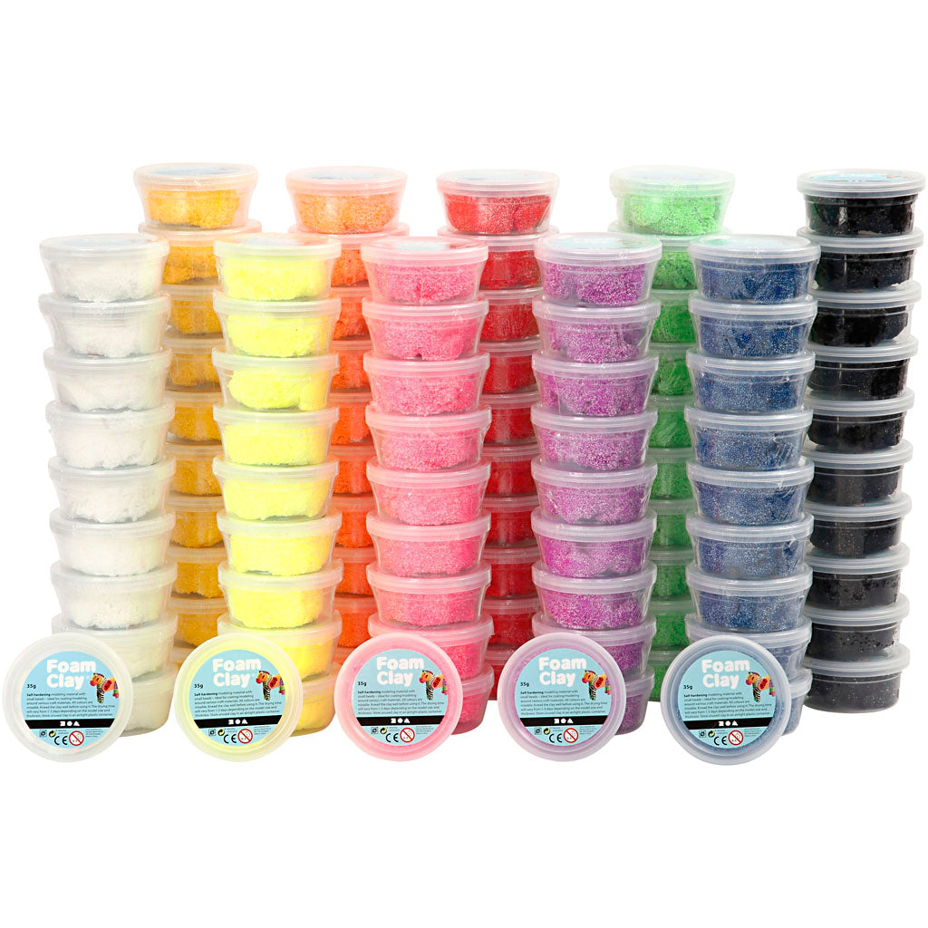 Foam Clay®, assorted colours, 10x10 tub
