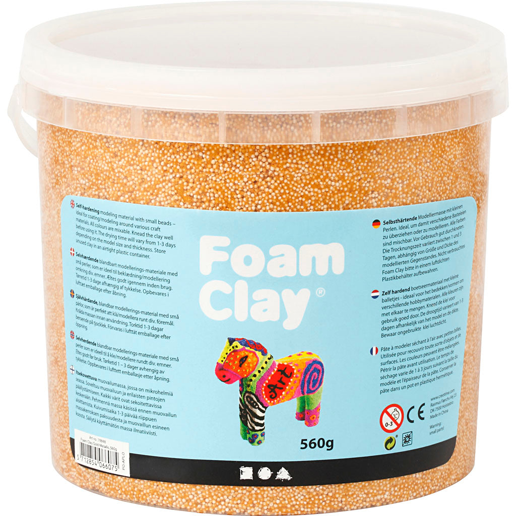 Foam Clay®, metallic, gold, 560 g/ 1 bucket