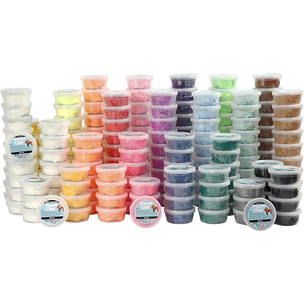 Foam Clay®, assorted colours, 21x10 tub