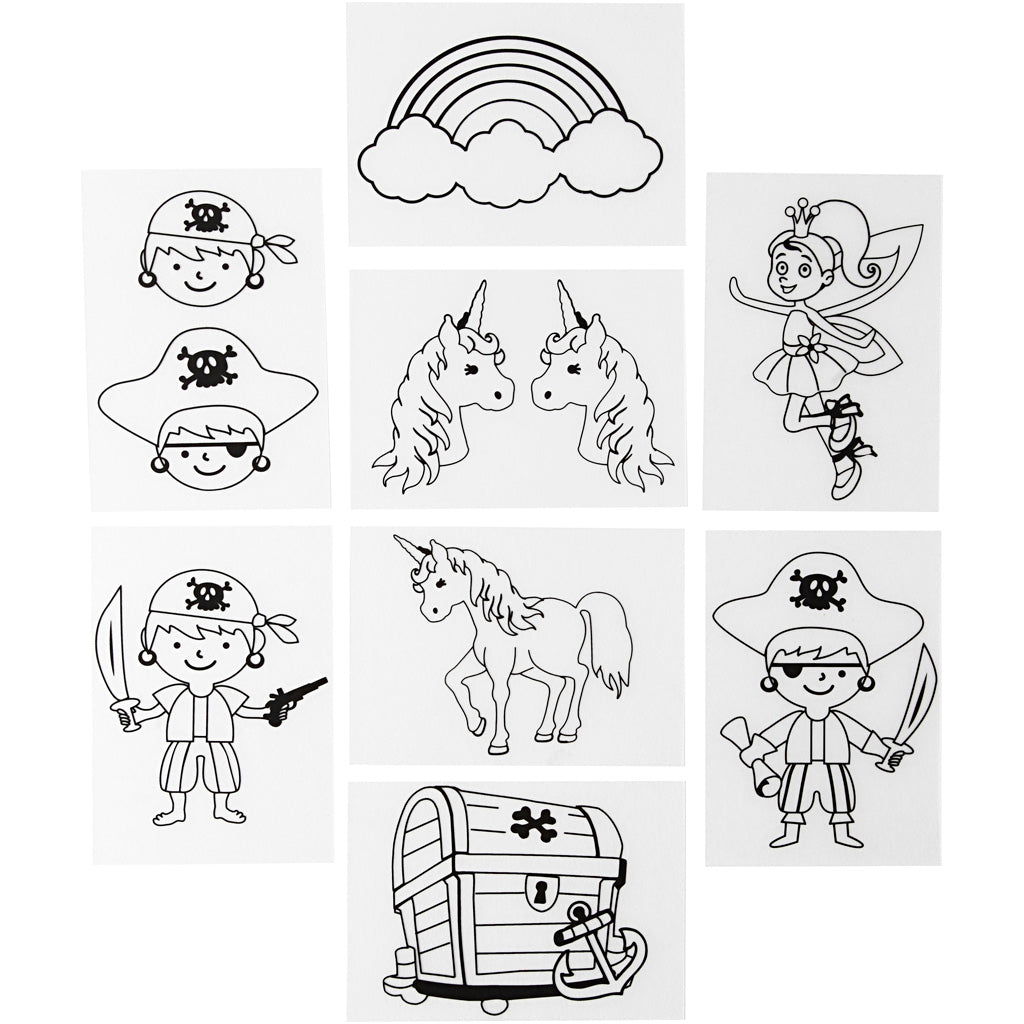 Shrink plastic sheets with motifs, sheet 10,5x14,5 cm, thickness 0,3 mm, 36 sheet