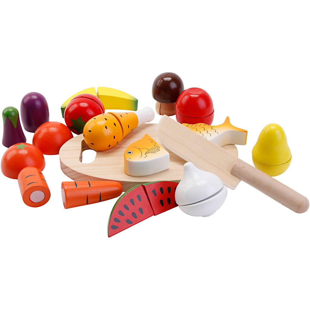 VIGA cutting food play set, 26 parts/ 1 set
