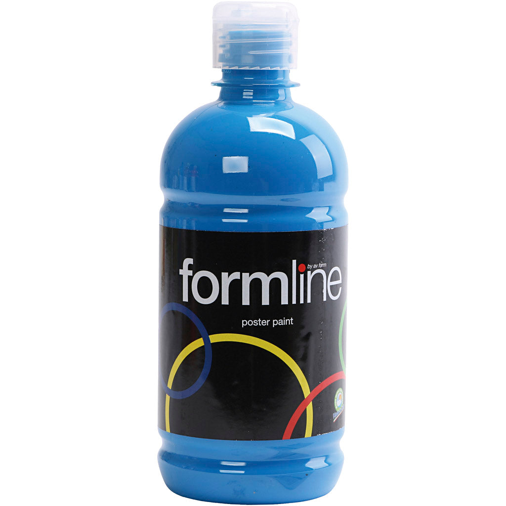 Poster paint Matte, primary blue, 500 ml/ 1 bottle