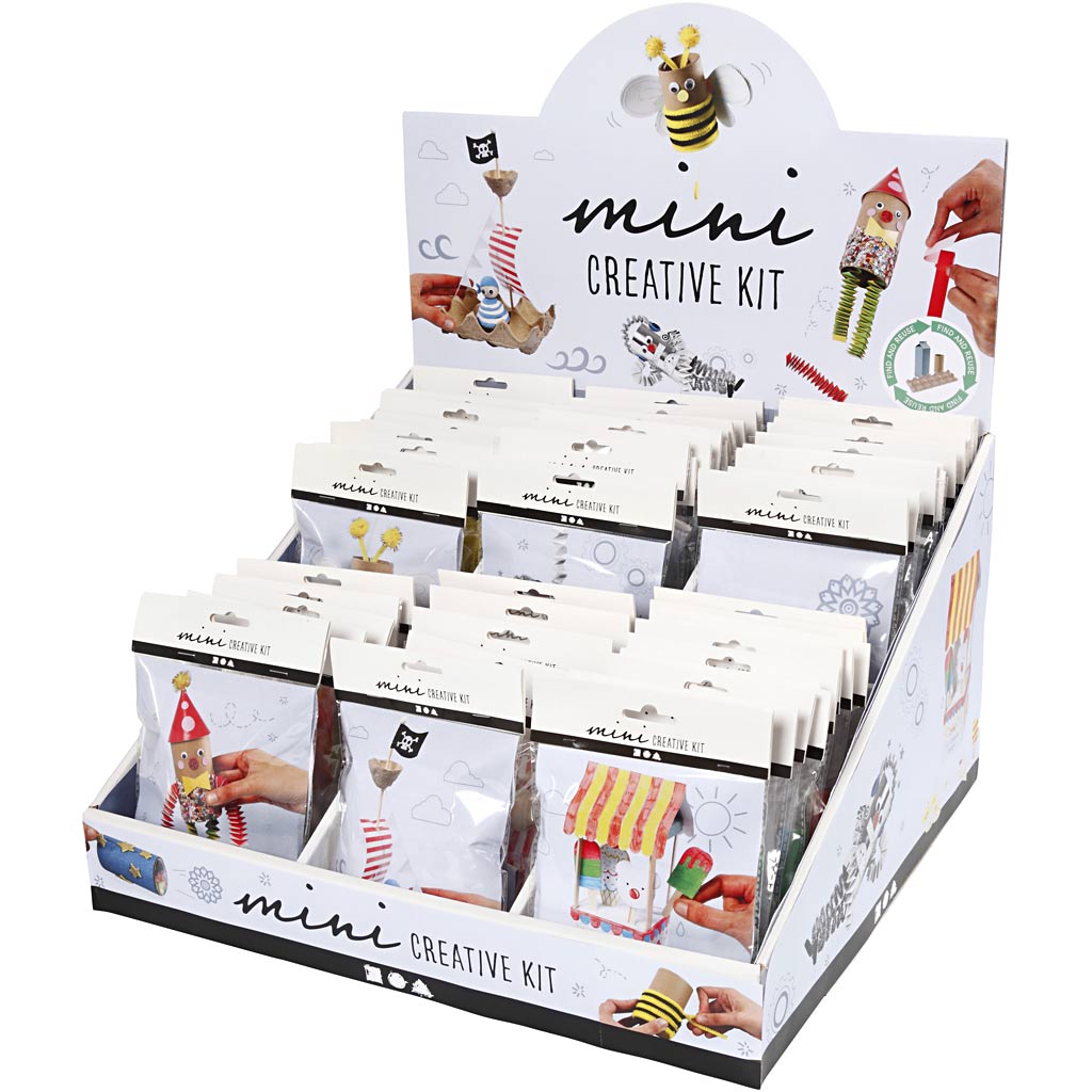 Table display with Mini Craft Kit, 60 set