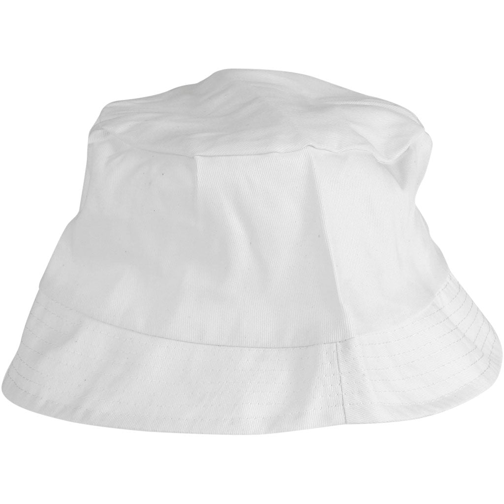 Bucket Hat, size 54 cm, white, 12 pc