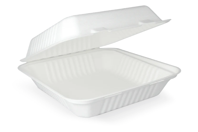 Menubox 1-compartment Sugarcane 23,3x8,1x23,3 cm (200 pcs)