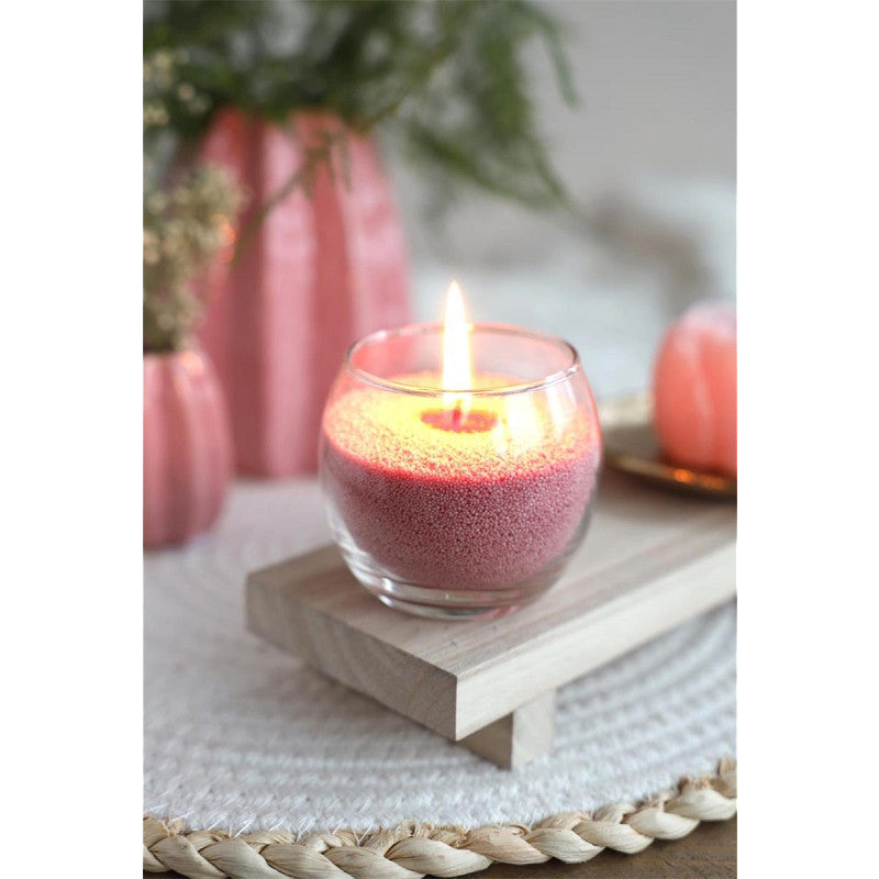 Pearlsand-ljus 400 g rosa - 6 st