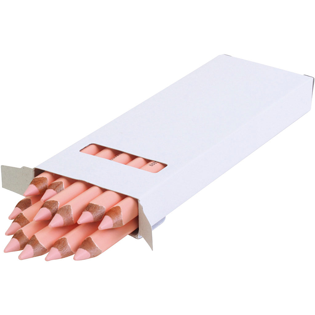 edu Jumbo Coloured Pencils, thickness 10 mm, lead 6,25 mm, light rose, 12 pc