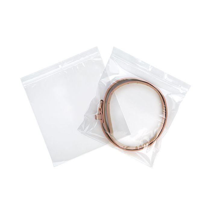 Grip Seal Bags with Hang hole 20.5x20.5cm Crystal Clear PP 50 micron