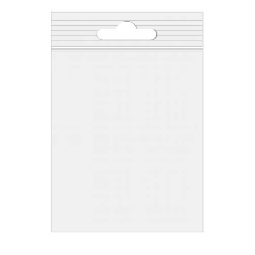 Grip Seal Bags with Euroslot 18x23 Crystal Clear PP 50 micron