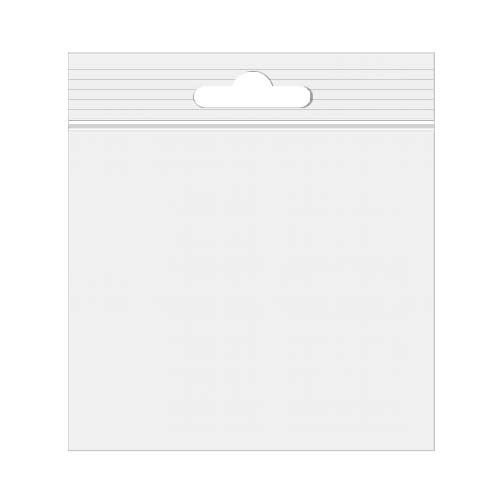 Grip Seal Bags with Euroslot 10x10cm Crystal Clear PP 50 micron