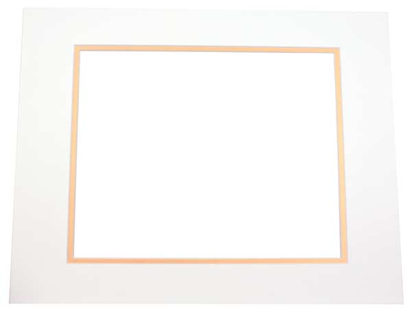 Mount Board Double thick Ivory/Gold 30.5x40.6cm with 19.4x29.5cm Window