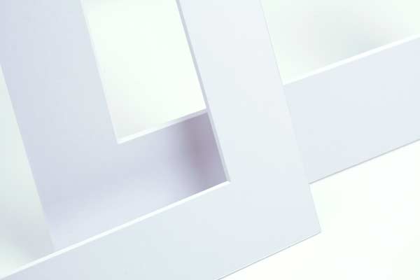 Mount Board White/White Core 11.8x16.8cm Window - Outer size 20.3x25.4cm