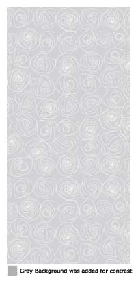 Printed Bags Roses White 8.9x5.1x19.1cm with side gusset