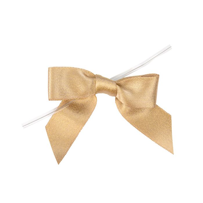 Bows Pre-tied Metallic Taupe 8,9 cm