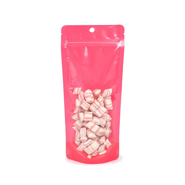 Stand Up Pouch Neon Pink 10.8x6x23.8 cm w/ Hang Hole