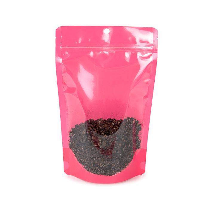 Stand Up Pouch Neon Pink 14.9x8.9x23.2 cm w/ Hang Hole