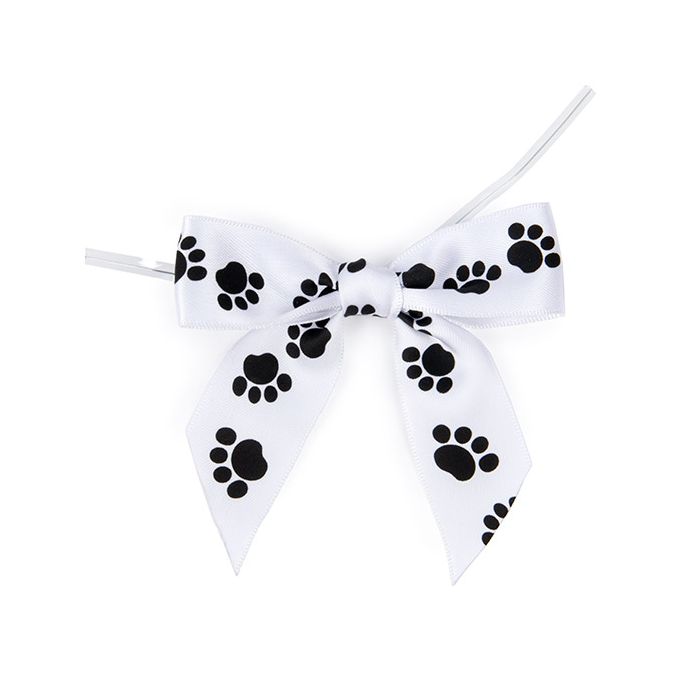 Bows Pre-tied Paw Print 8,9cm