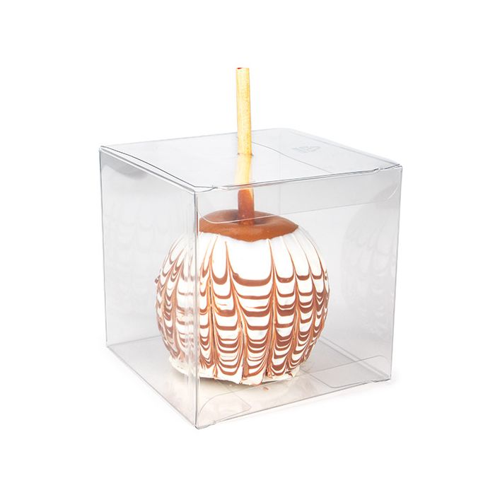 rPET Crystal Clear Box w/ hole 10.2x10.2x10.2 cm