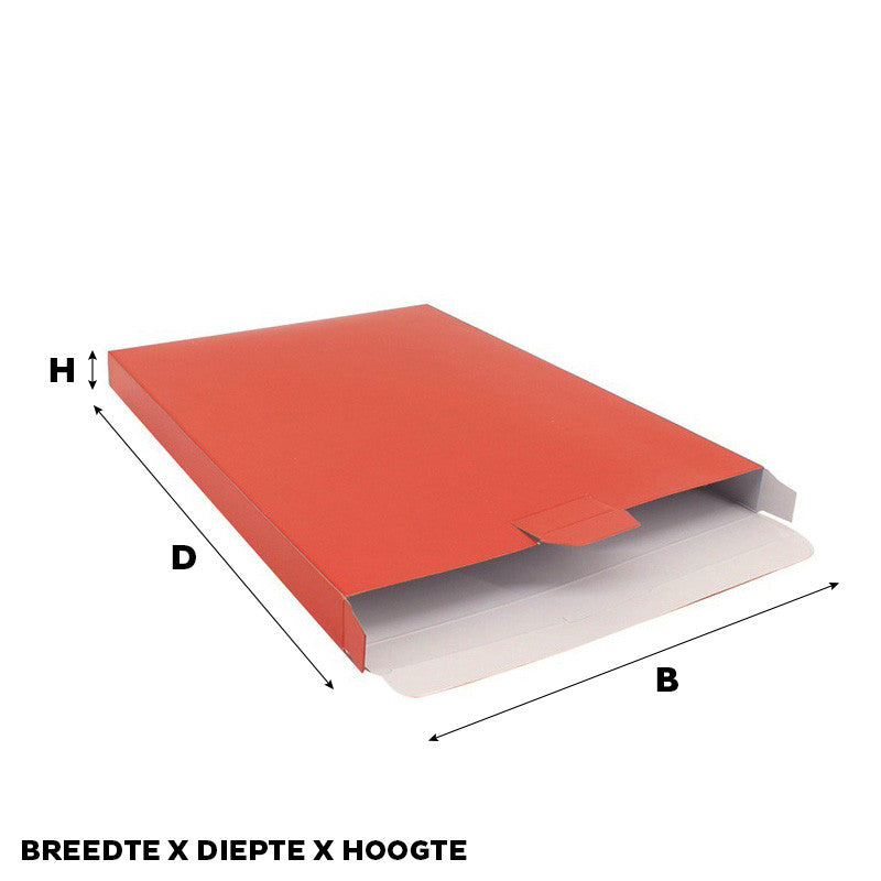 Shipping cartons 16x25x2,9cm Red (100 pcs)