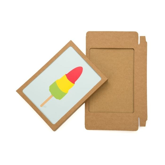Kraft Gift Boxes 13.7x2.2x18.7cm Window Cut out