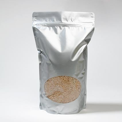 Stand Up Pouches Silver with oval Window 21x9x29cm | 510 grams