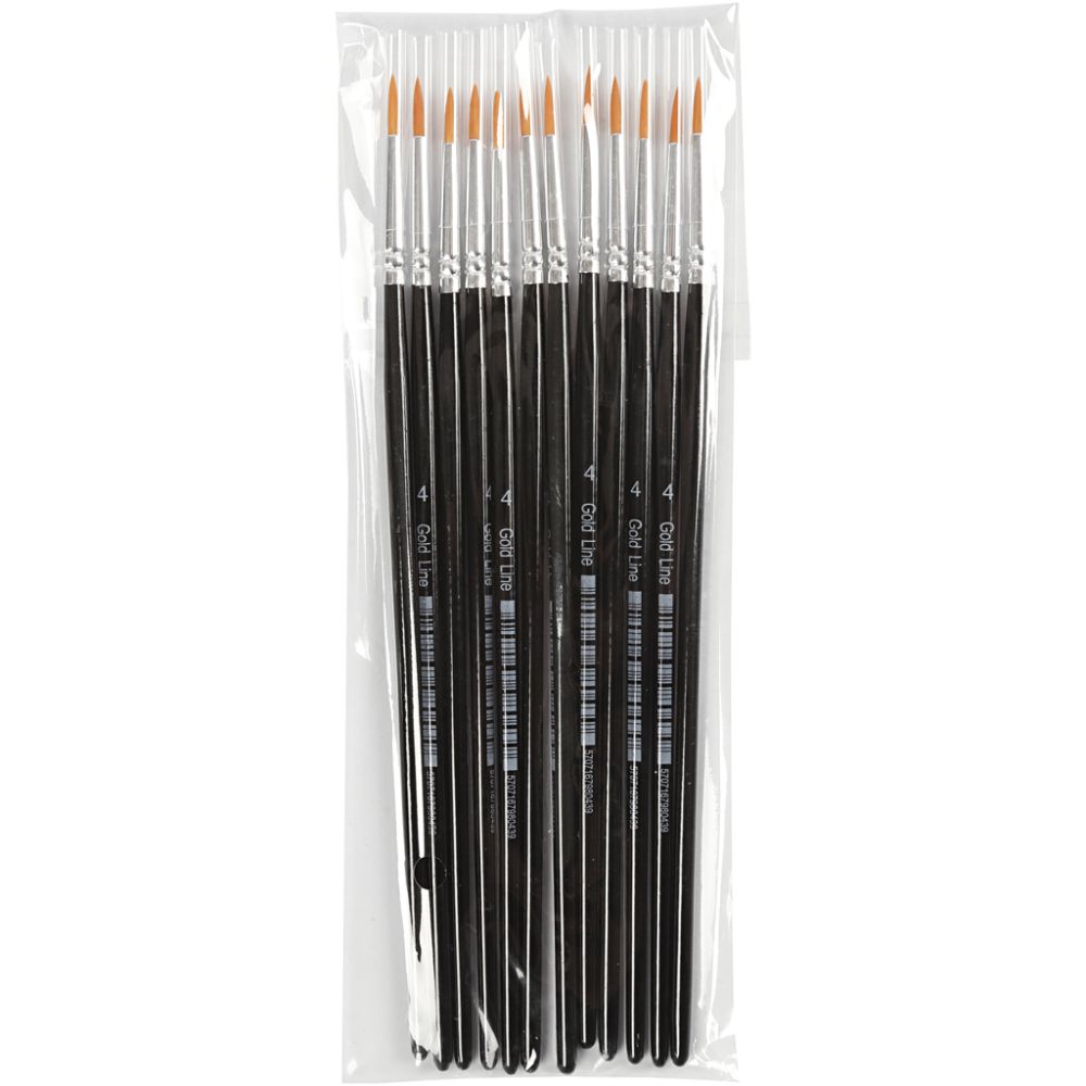 Gold Line-penslar, nr. 4, L: 17 cm, B: 2,5 mm, runda, 12 st./ 1 förp. [HOB-10704]