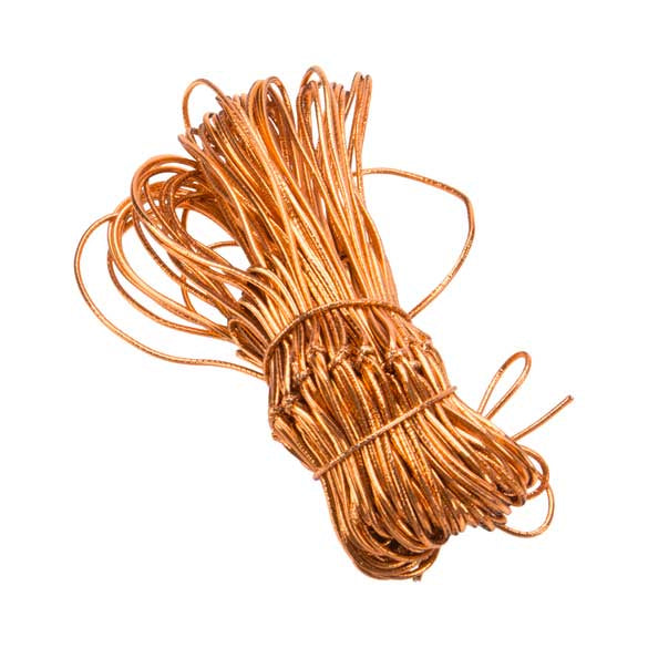 Resårband Metallisk Koppar 25,5cm (50 st) [10MC]
