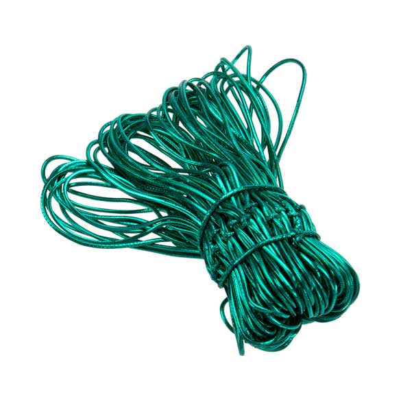 Resårband Metallisk Grön 25,5cm (50 st) [10MGR]