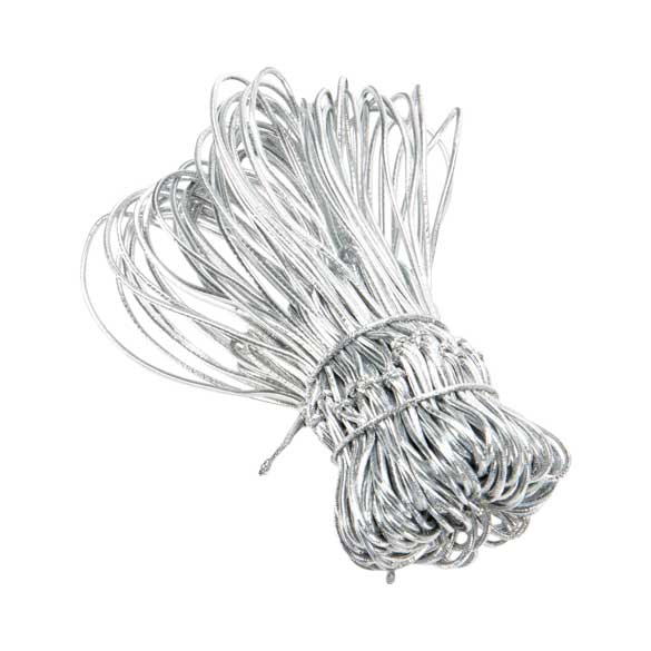 Resårband Metallisk Silver 25,5cm (50 st) [10MS]