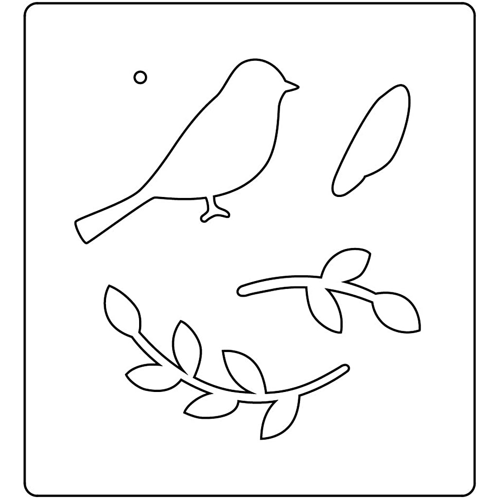 Steel Ruled Die, bird, size 14x15,25 cm, thickness 15 mm