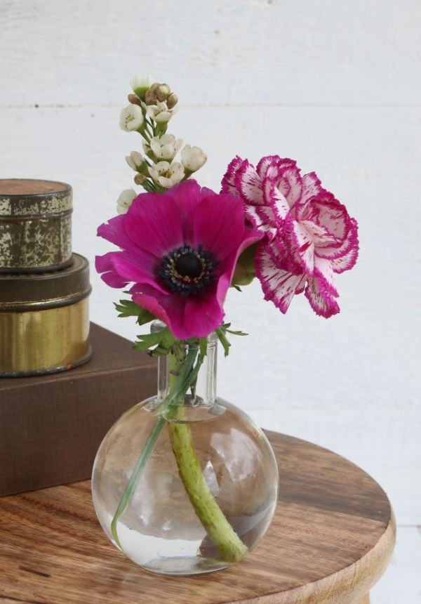 Glas Belly Bottle 10cm hög Ø 8cm (bricka med 24 st) [IFS-129193]