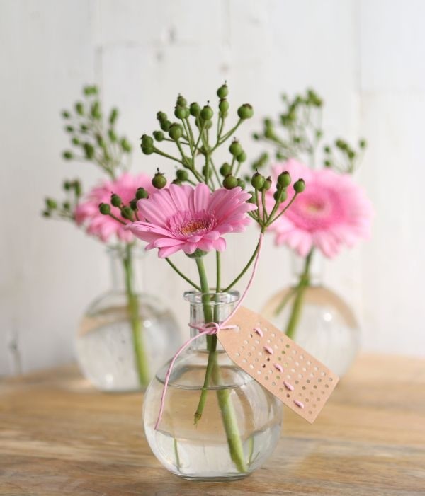 Glas Belly Bottle 10cm hög Ø 8cm (bricka med 24 st) [IFS-129193]