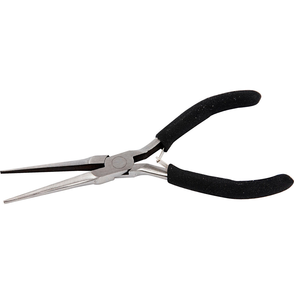 Long Flat-Nose Pliers, L: 55 mm, W: 2-6 mm