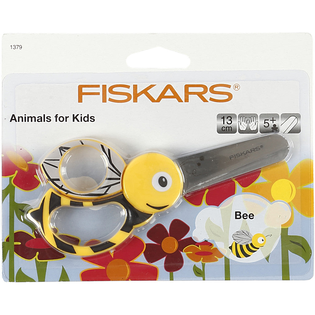 Fiskars Barnsax med Djurmotiv, bi, L: 13 cm, 1 st. [HOB-1379]