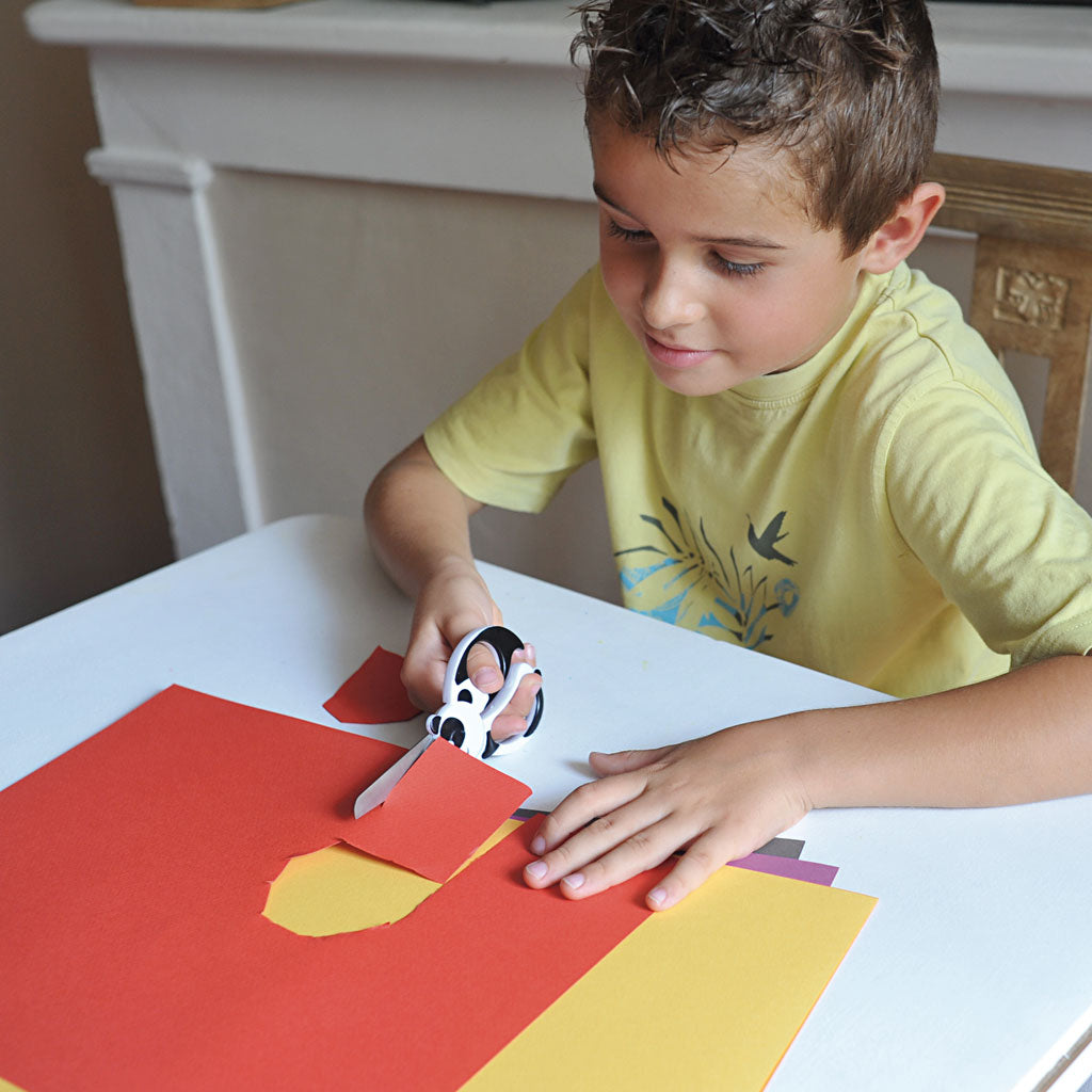 Fiskars Barnsax med Djurmotiv, Panda, L: 13 cm, 1 st. [HOB-1382]