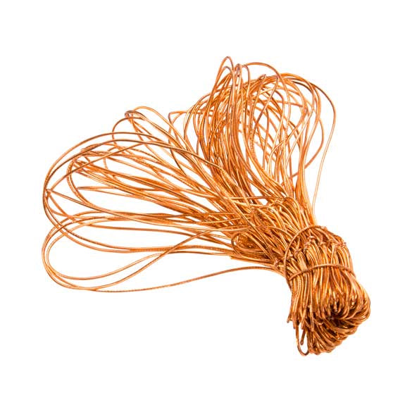 Resårband Metallisk Koppar 40,5cm (50 st) [16MC]
