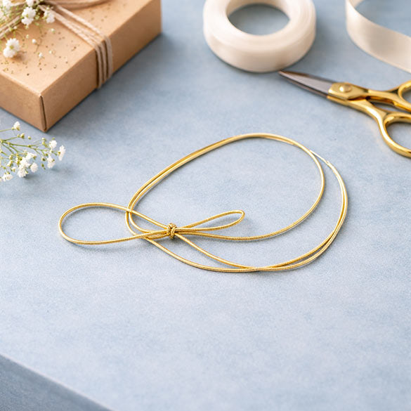 Resårband Metallisk Guld 40,5cm (50 st) [16MG]