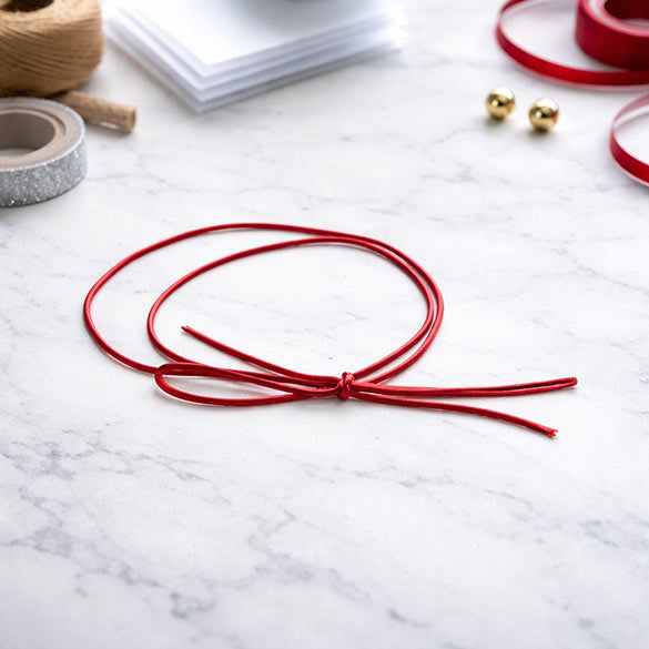 Resårband Metallisk Röd 40,5cm (50 st) [16MR]