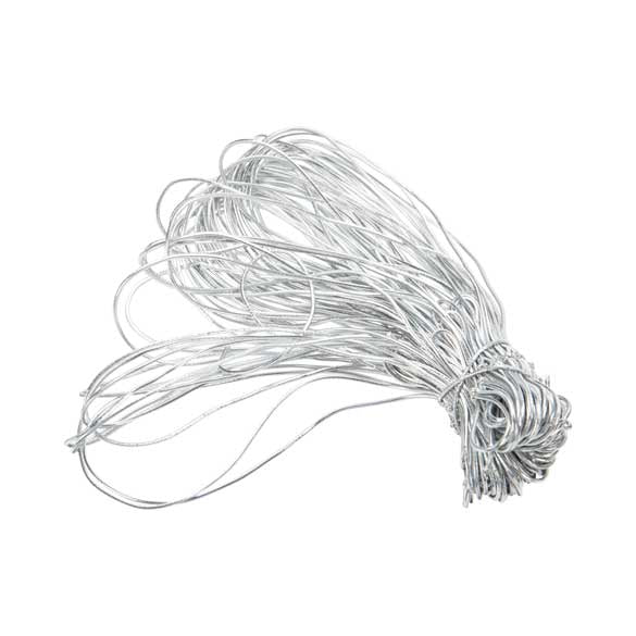 Resårband Metallisk Silver 40,5cm (50 st) [16MS]